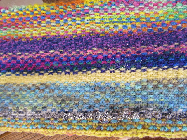 Patchouli Moon Studio~ Scrappy Knit Linen Stitch Scarf