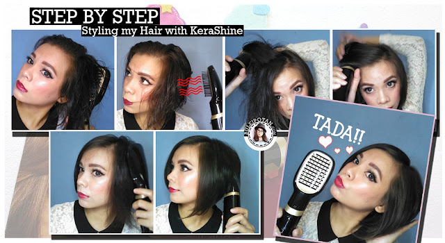 Step Step Penggunaan KeraSHine Air Styler aga rambut Rapi, Kering Merata dan BerVolume