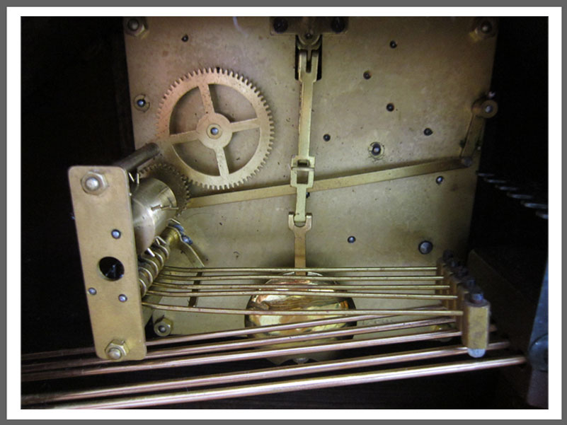 Ono Antik Gallery MANTLE CLOCK KARL LAUFFER, 3 HOLE 5 CHIME SPECIAL