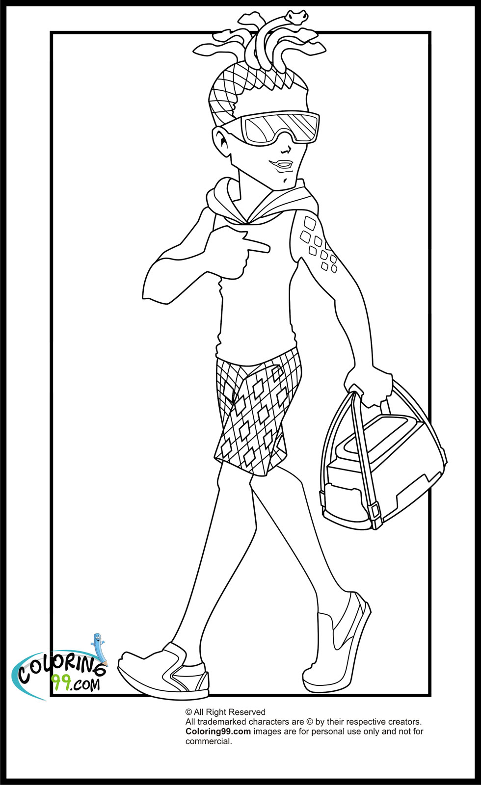 Monster High Travel Scaris Coloring Pages Minister Coloring