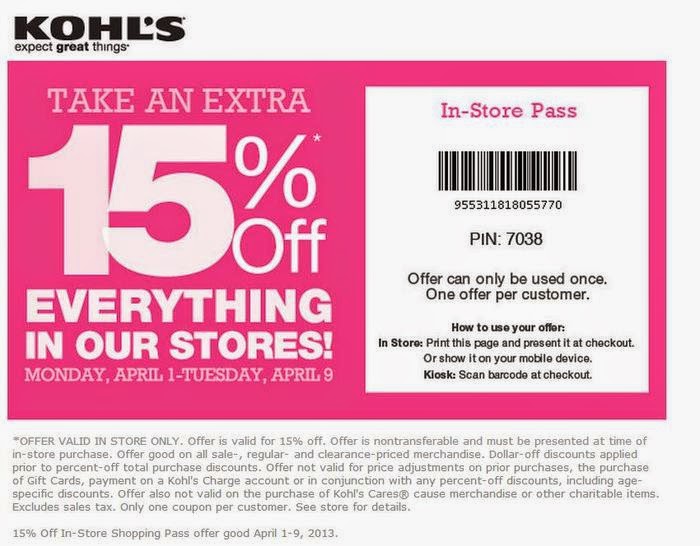 Printable Coupons: Kohls Coupons  Kohls coupons, Free printable coupons,  Printable coupons