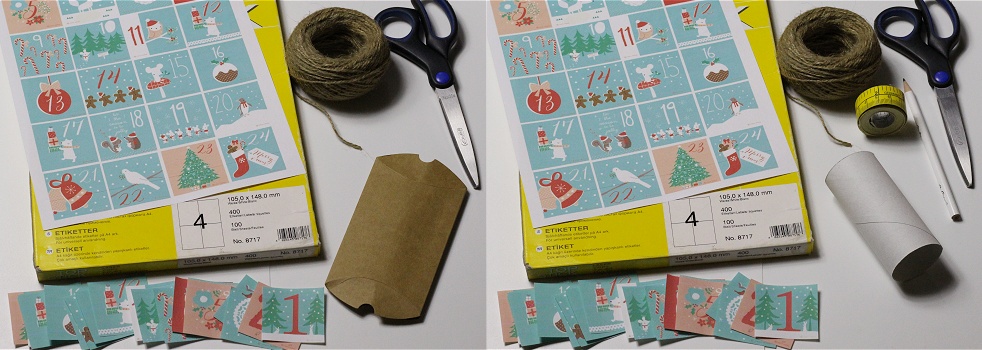 Adventskalender aus Geschenkschachteln Anleitung