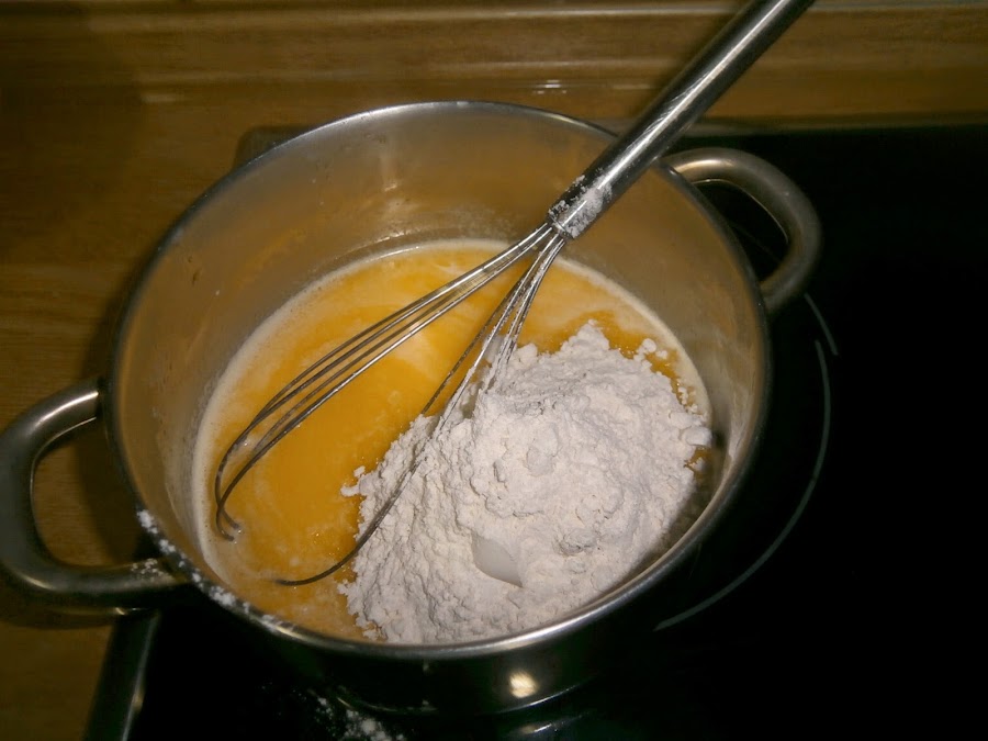 preparación de profiteroles