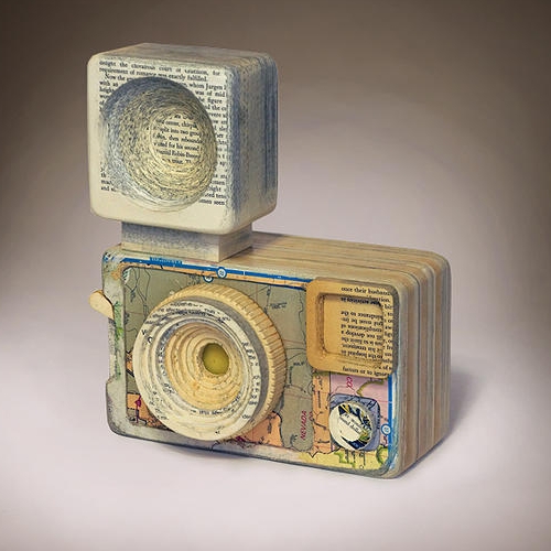 03-Argus-127-Ching-Ching-Cheng-Vintage-Camera-Sculptures-Made-of-Books-and-Maps-www-designstack-co