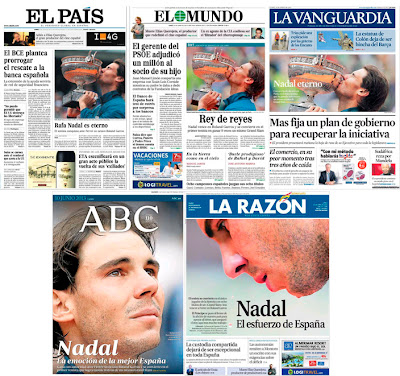 El País, El Mundo, La Vanguardia, La Razón, ABC