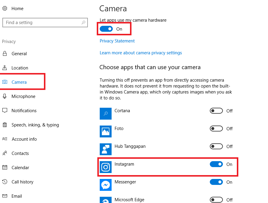 Mengatasi Enable Camera Dan Microphone Access Windows 10
