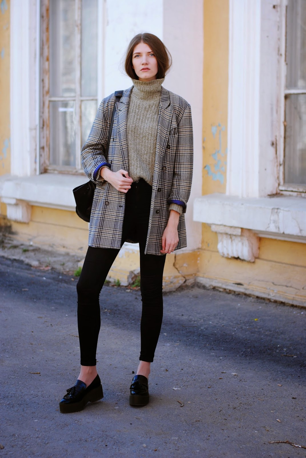 Yulia Si: Plaid oversize jacket
