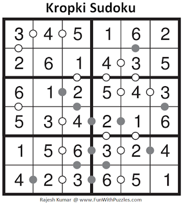 6x6 Kropki Sudoku (Mini Sudoku Series #59) Solution