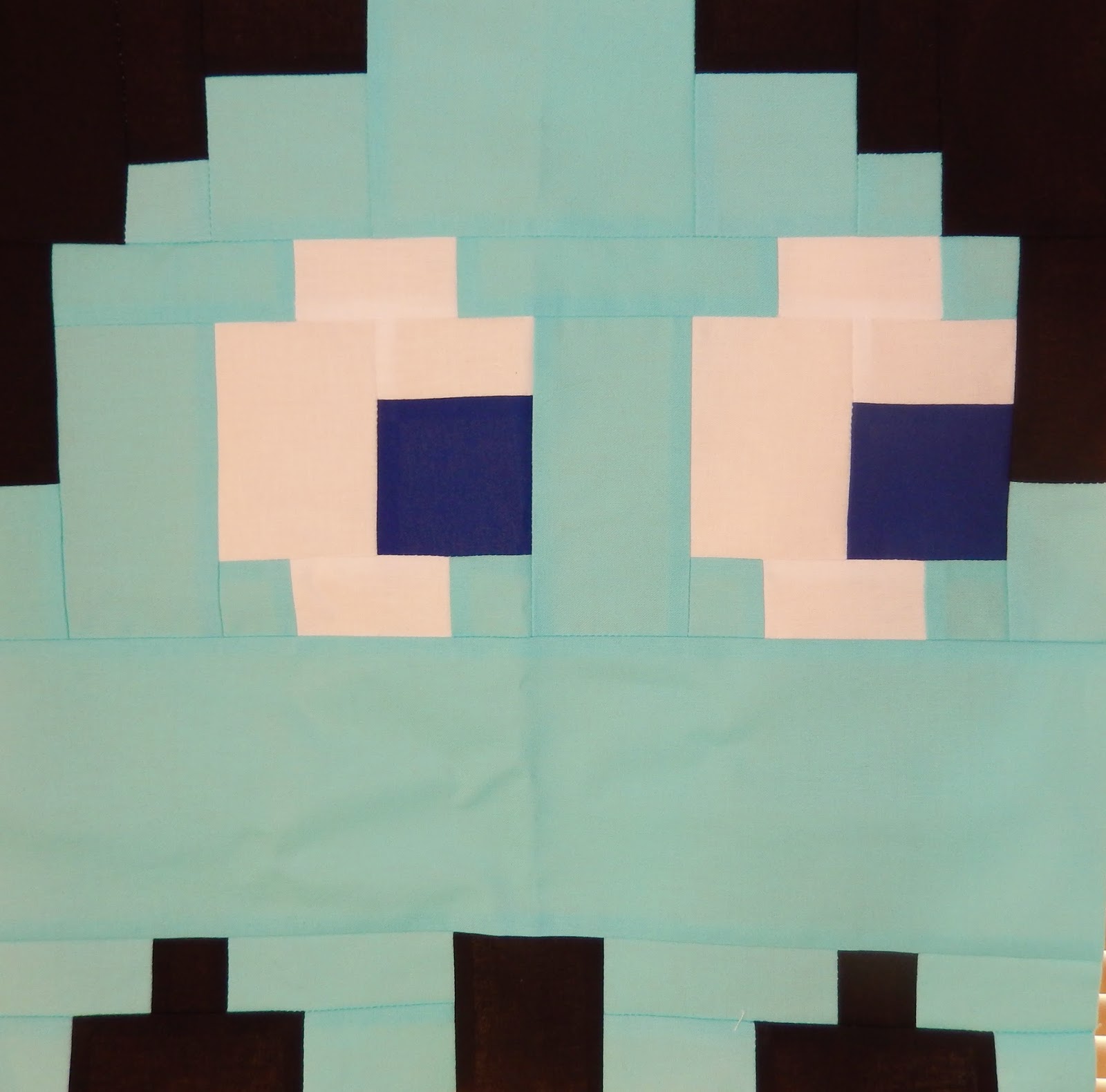 Inky Pac Man Ghost Quilt Block by Afton Warrick @ Quilting Mod