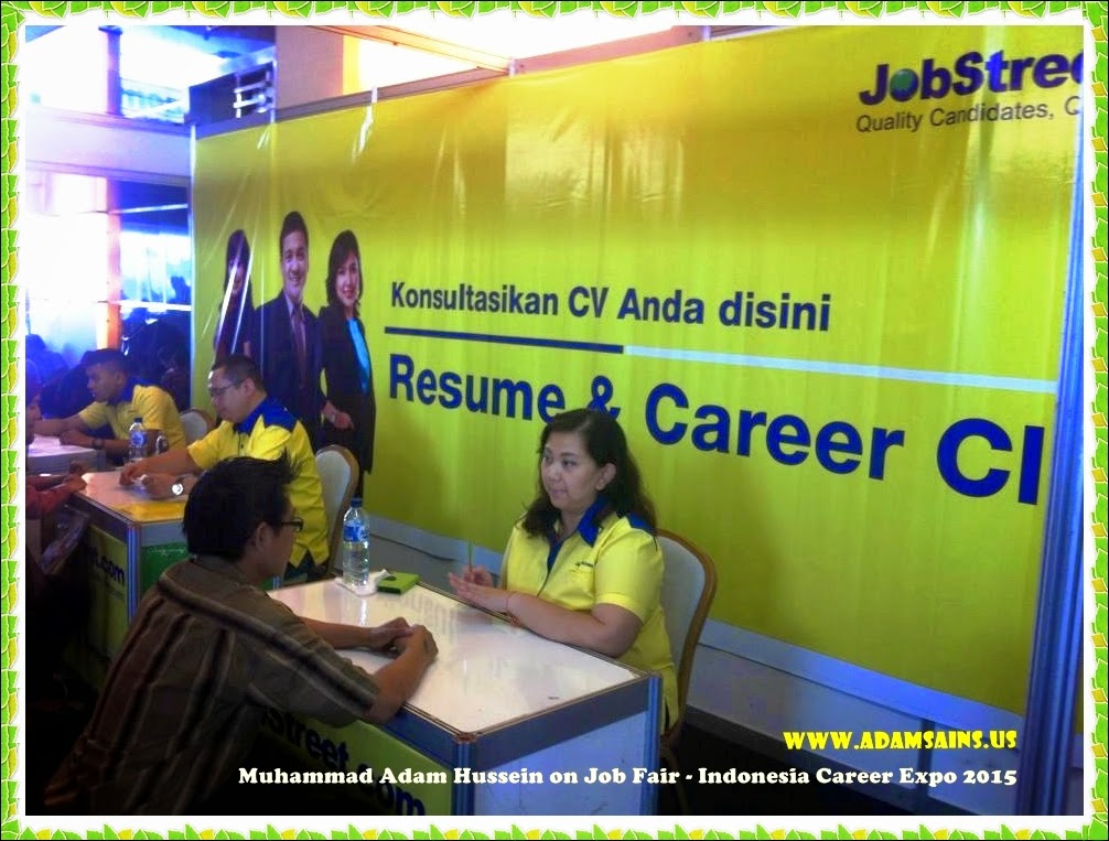 Muhammad Adam Hussein, S.Pd Mengikuti Job Fair Jakarta 9 - 11 Januari 2015
