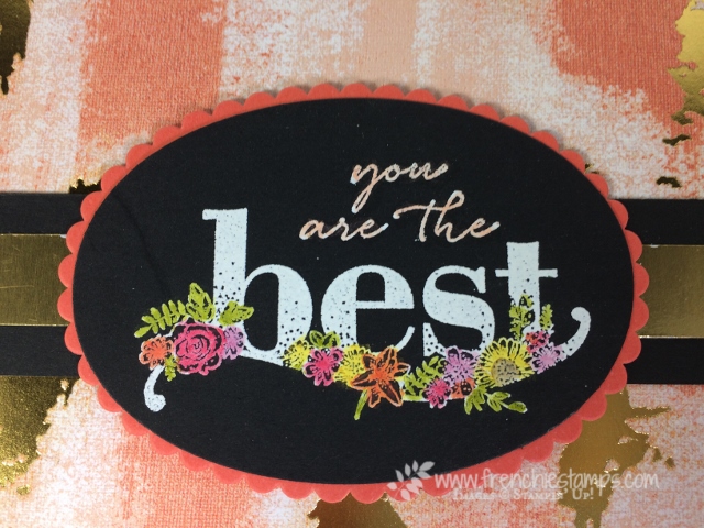 Stampin' Blends on Heat Emboss Happy Wishes, Technique, Stampin' Blends, Painted with Love designer paper, Stampin'Up!, Frenchie Stamps,