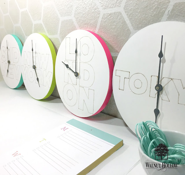 DIY Time Zone Clocks with Walnut Hollow This Is Tisa