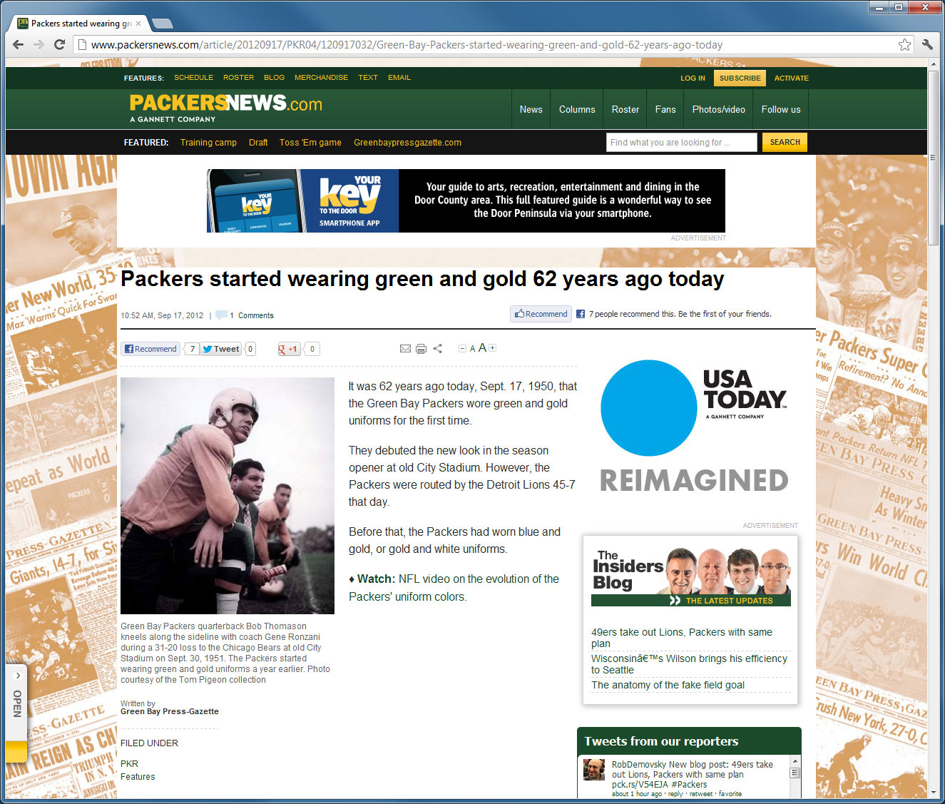 The Wearing Of the Green (and Gold): Yes, 62 Years Ago Today.