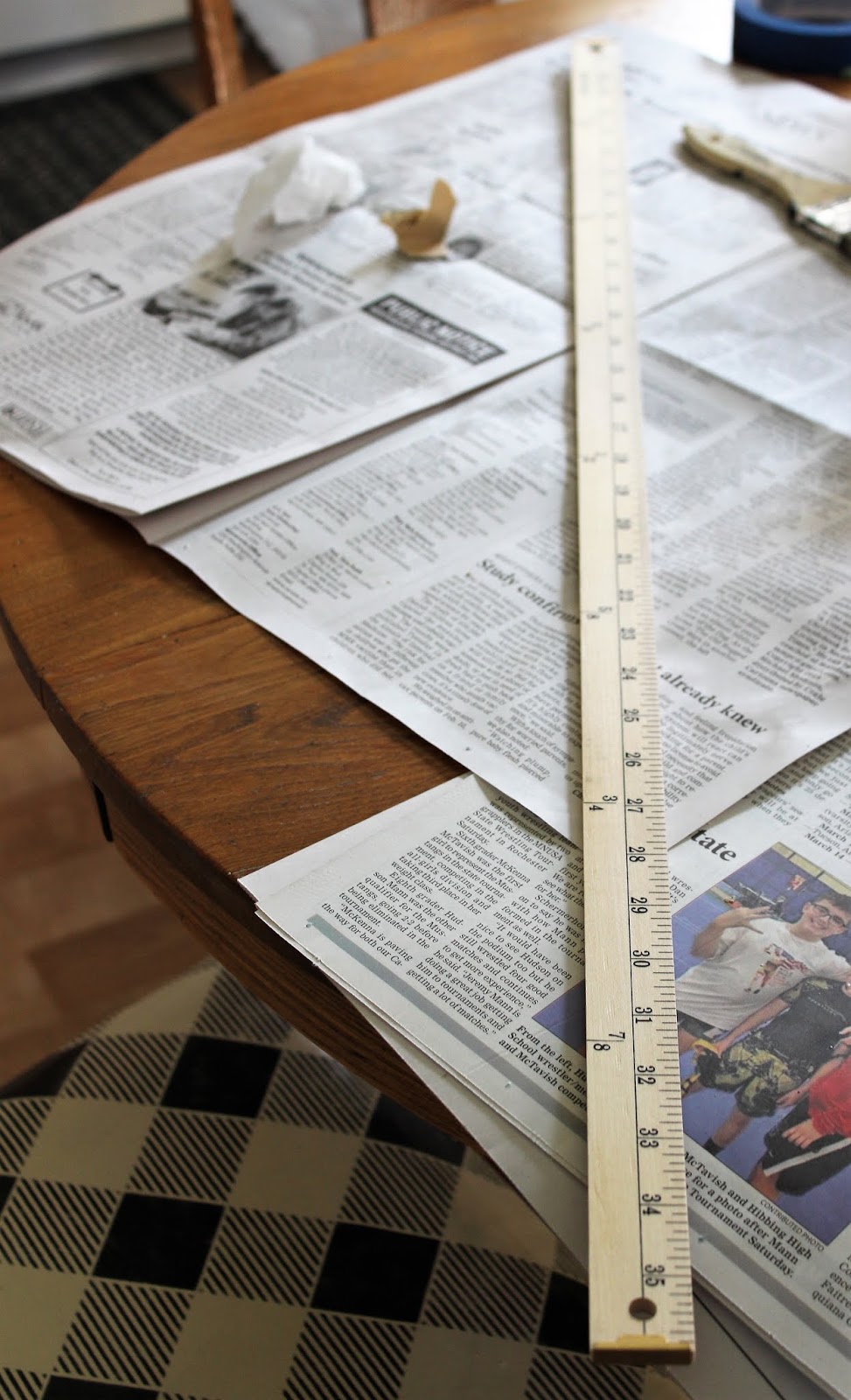 Easy Upcycled and Repurposed Yardstick Photo Displays Organized Clutter