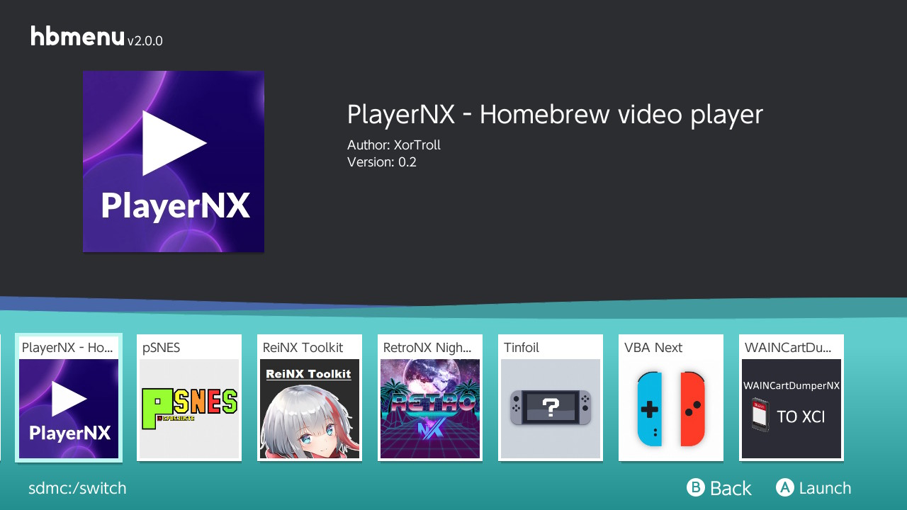 Yyoosskのメモ ニンテンドースイッチ 動画を再生するplayernx紹介