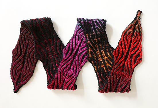 Omnishambles Brioche Stitch Knit Scarf in Two Colors of Yarn