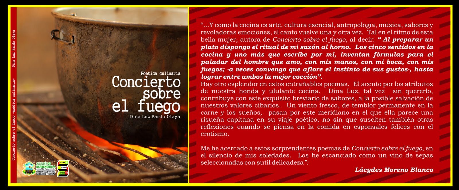 CONCIERTO SOBRE EL FUEGO -poética culinaria-: Dina Luz Pardo