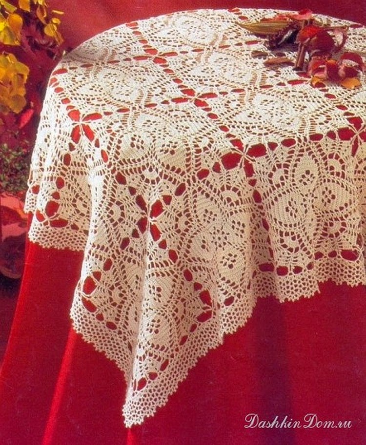 Encantador mantel tejido con grannys al crochet - con patrón