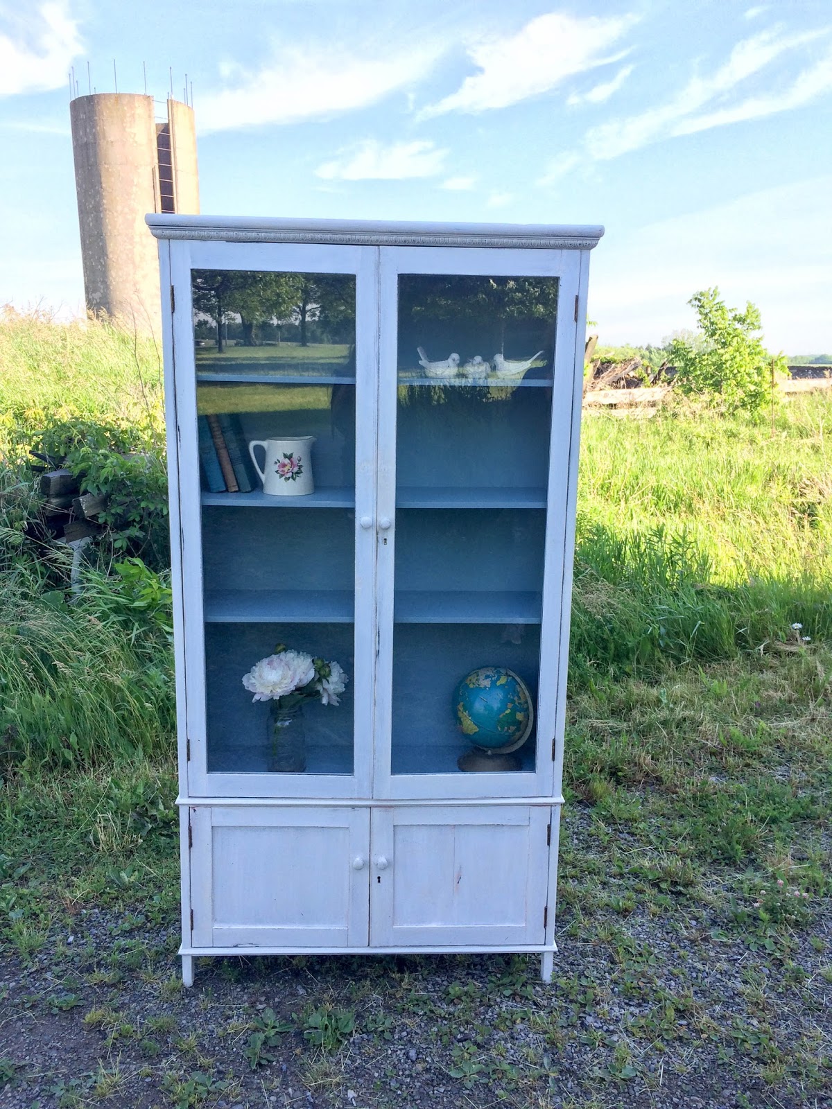 Laurel's Attic Vintage White Bookcase SOLD