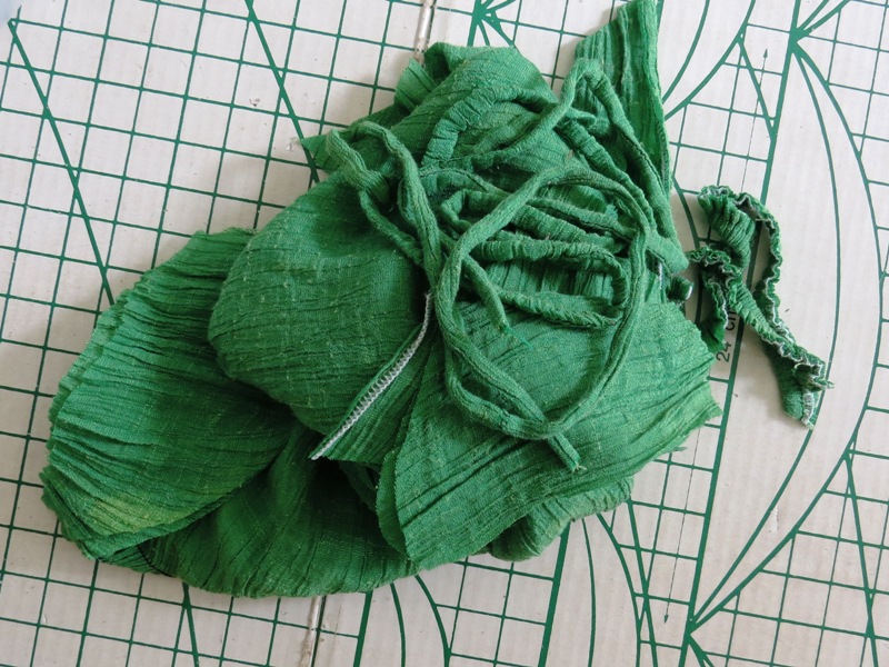 Creating my way to Success Christmas Tree Cushion from old clothes