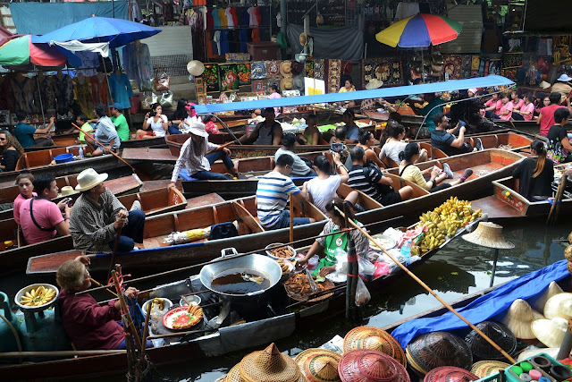 Bangkok, yüzen market Bangkok,