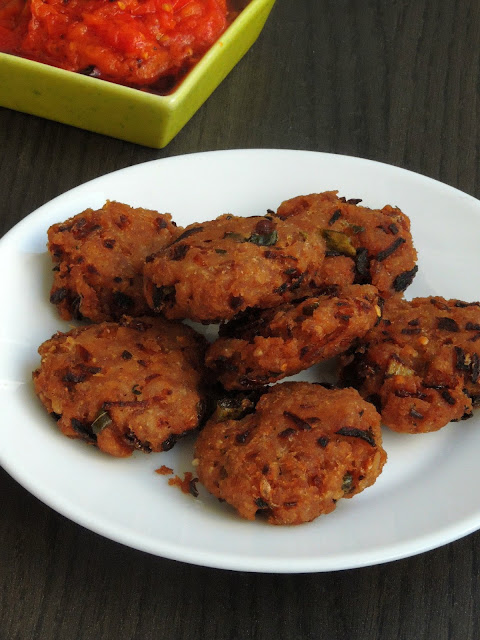 Instant Rice Flakes Vada, Instant Onion Poha Vada