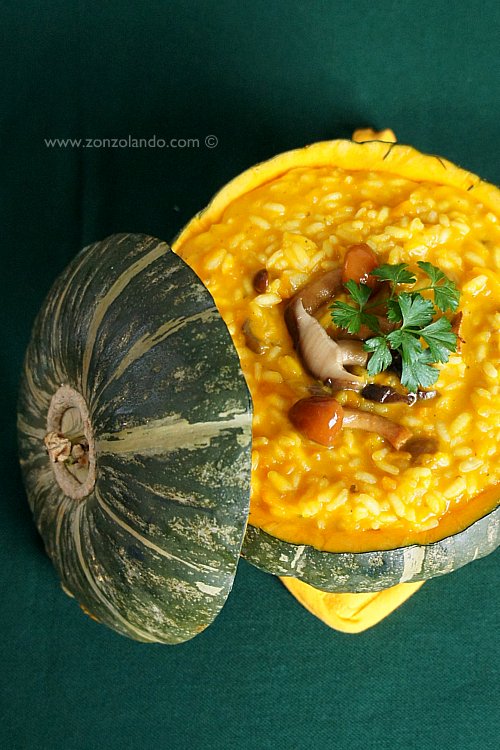 Risotto alla zucca e funghi Zonzolando
