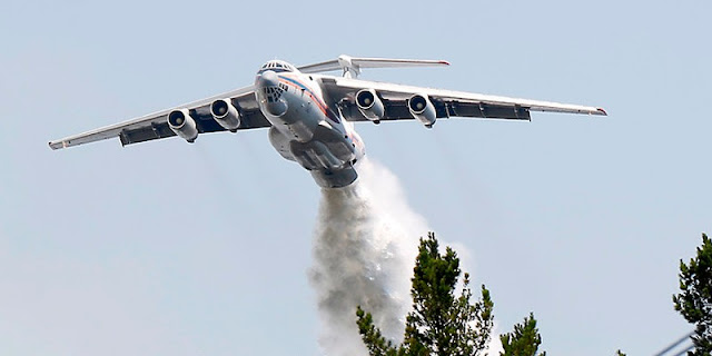 Photo: ahoranoticias.cl Ilyushin IL76, sent by the Russian Government to fight forest fires in Chile.