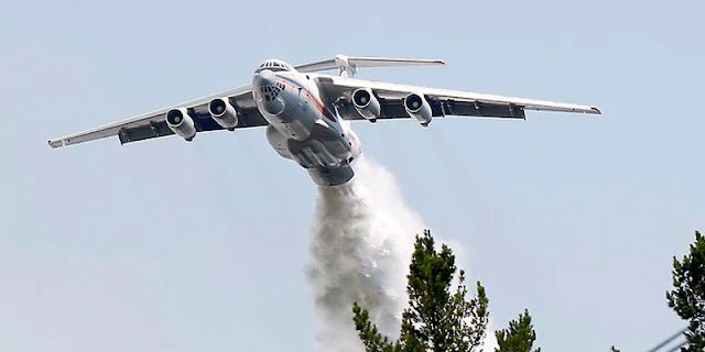 Ilyushin IL76, sent by the Russian Government to fight forest fires in Chile.