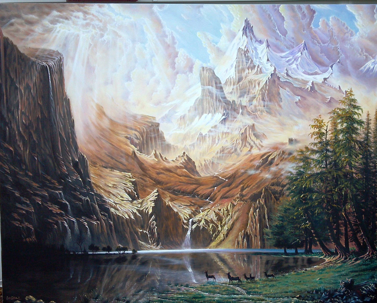 Art by Clay Coller Majestic landscape oil painting