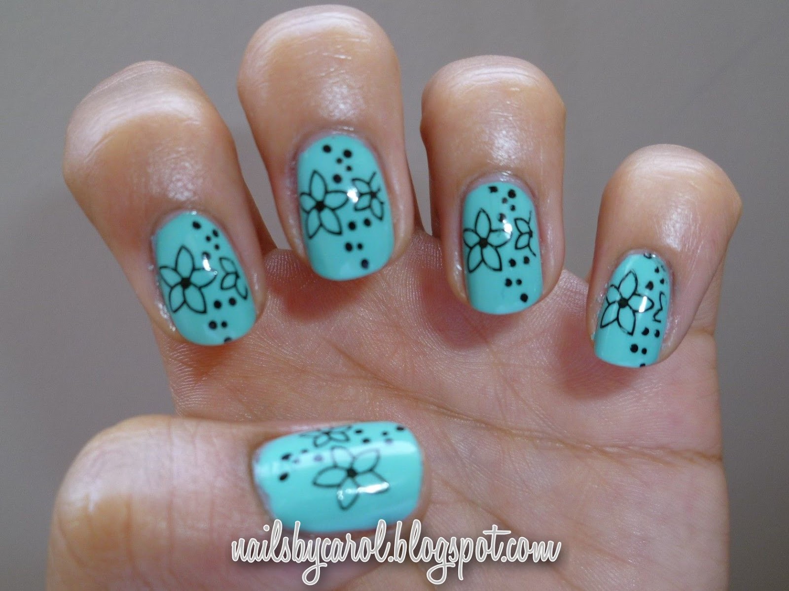Nails by Carol: Review for KK CenterHK: Stamping Plate, Half Pearls and ...
