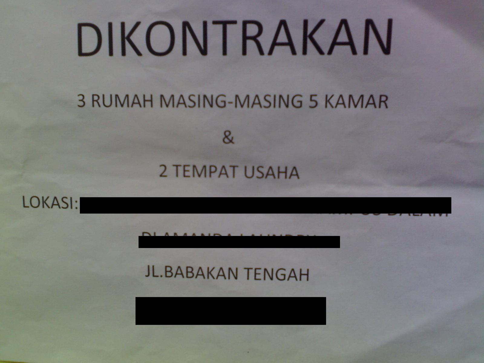 Cari Rumah Kontrakan Part 1 Bangkoor Com