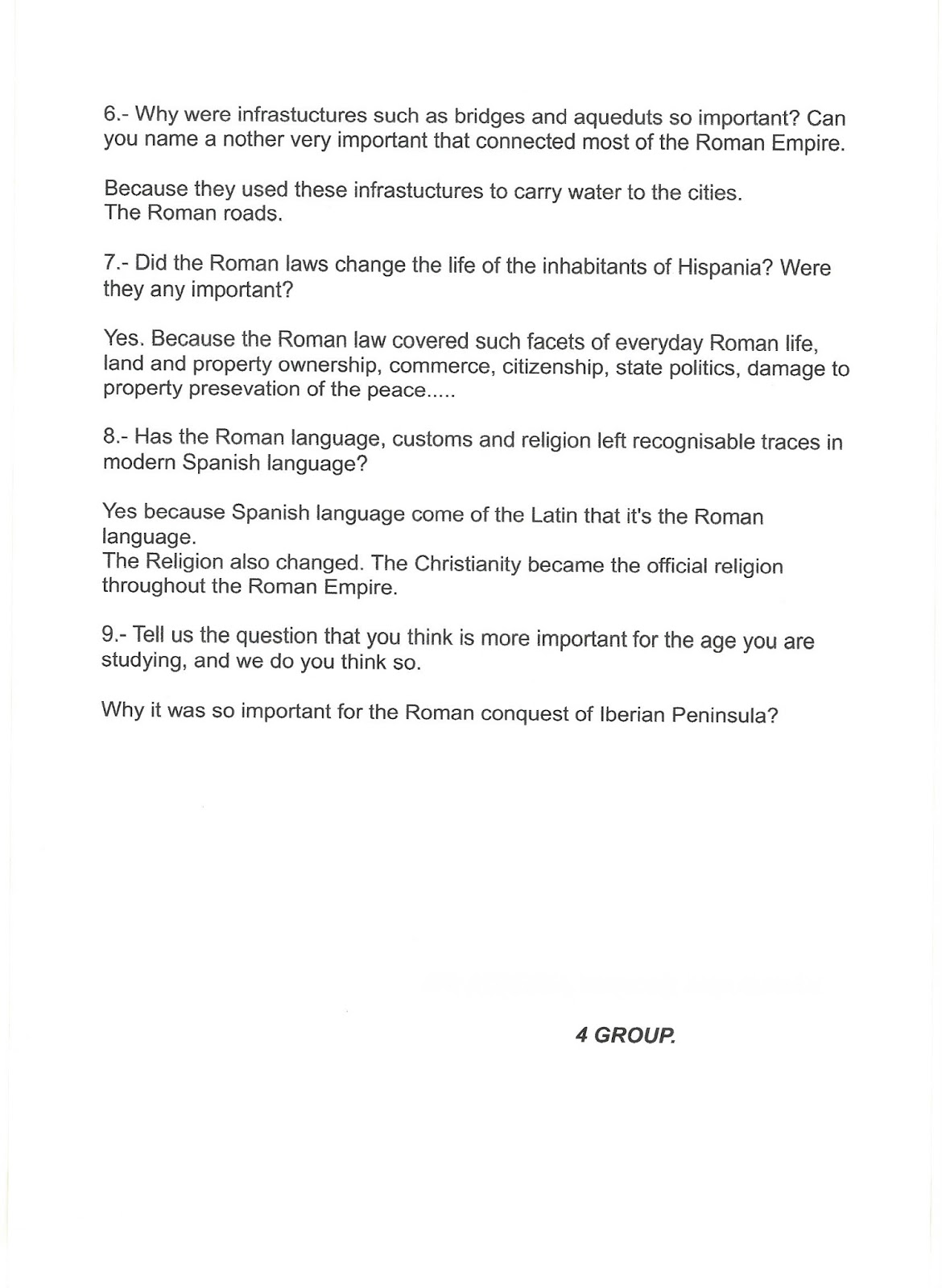 TIME Detective Agency: Roman Hispania: Questionnaire