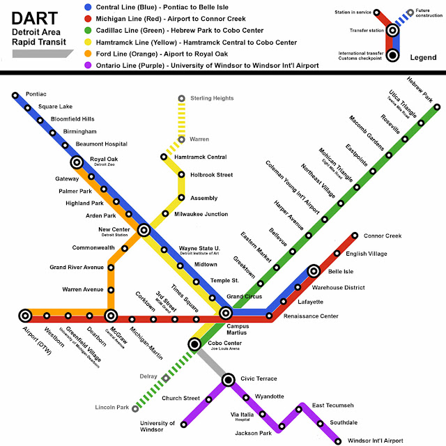 Detroit Metro map