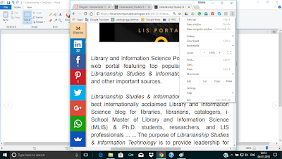 Librarianship Studies blog on a laptop