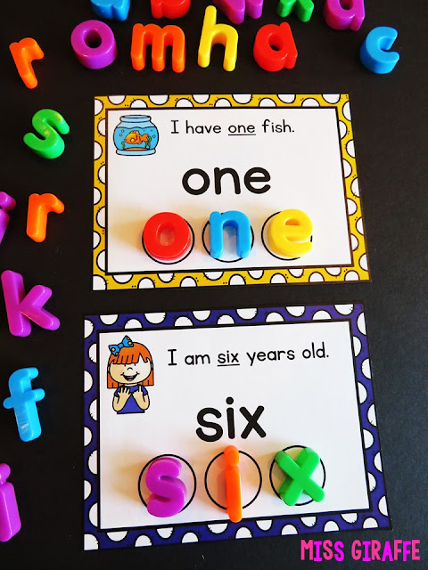 Number words activities cards to practice spelling numbers in their written form! Love the ideas on this post!