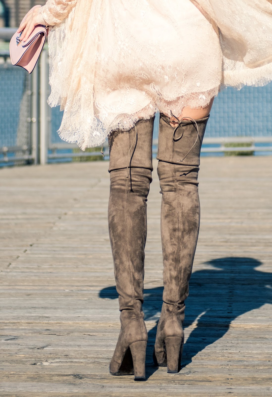Like Nothing Else Lace X Over The Knee Boots