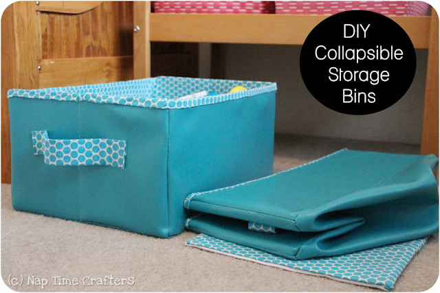 12 Creative DIY Fabric Storage Bins featured by top US craft blog, Flamingo Toes.