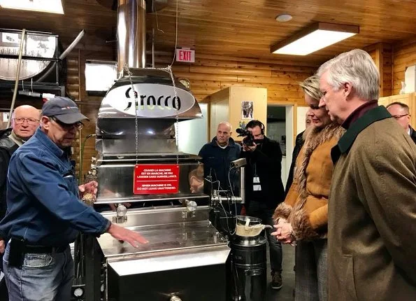 King Philippe and Queen Mathilde of Belgium visited a maple syrup sugar shack during their state visit to Canada