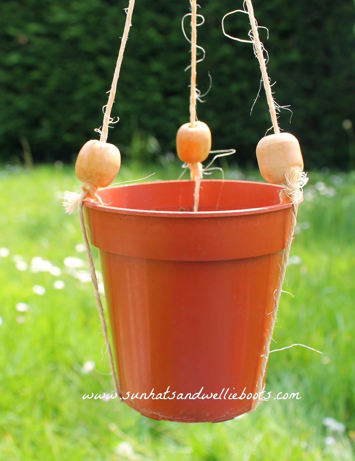 Sun Hats & Wellie Boots Simple Hanging Strawberry Planters for Kids to