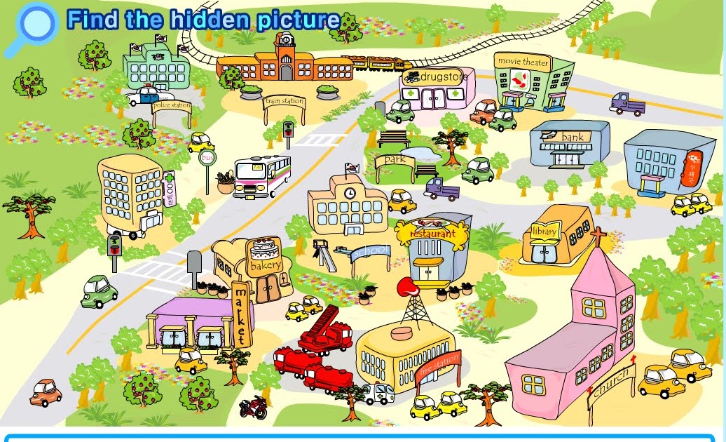City topic. Places in Town для детей. Карта города для детей. Схема города для детей. Картинка города для описания.