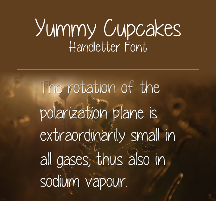 Download Font Handletter Tulisan Tangan Terbaik - Yummy Cupcakes Font