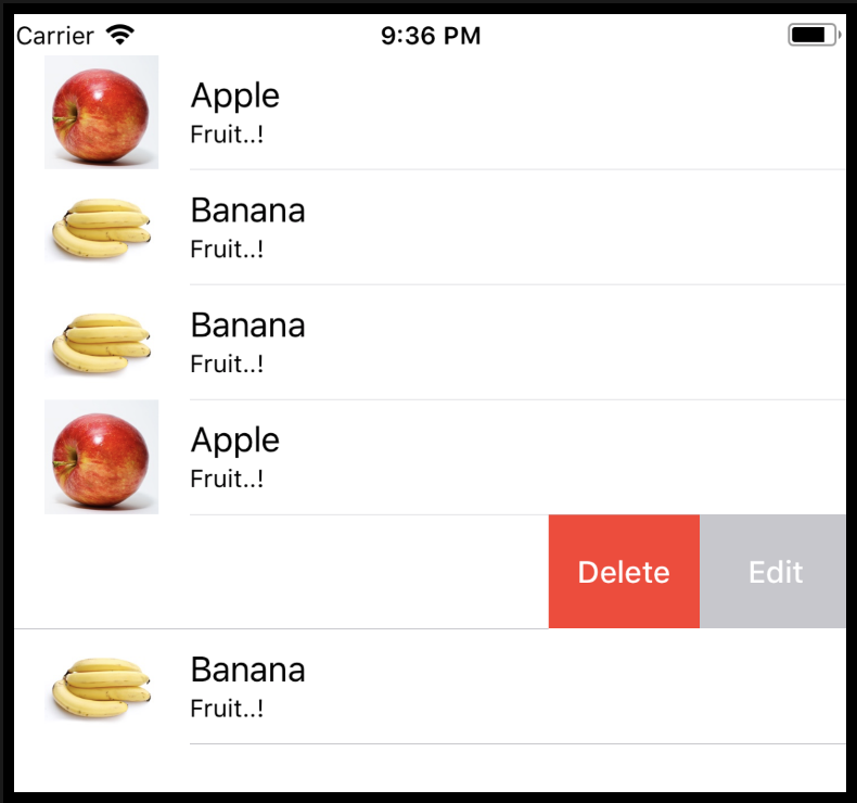 table swipe delete flickery swift table swipe delete flickery swift