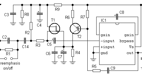 3000+ Free Electronic Schematic: Simple Audio Limiter Schematic