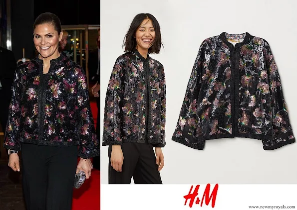 Crown Princess Victoria wore H&M Sequin-embroidered Jacket