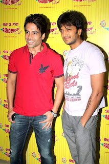 Tusshar Kapoor & Riteish Deshmukh at 98.3 FM Radio Mirchi for promotion of movie 'Kyaa Super Kool Hain Hum'