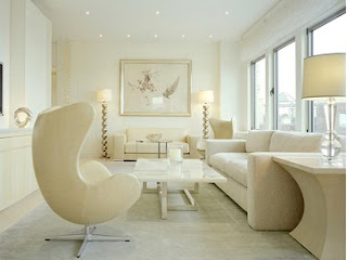 sala decorada color beige