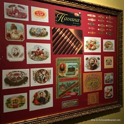 cigar label collection at Casa Cubana in Oakland, California