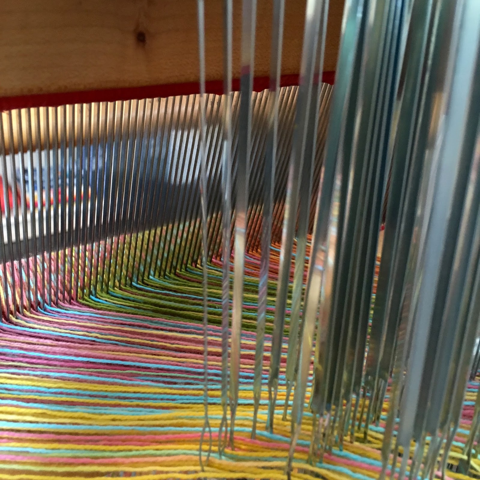 ellyn's place weaving on a floor loom