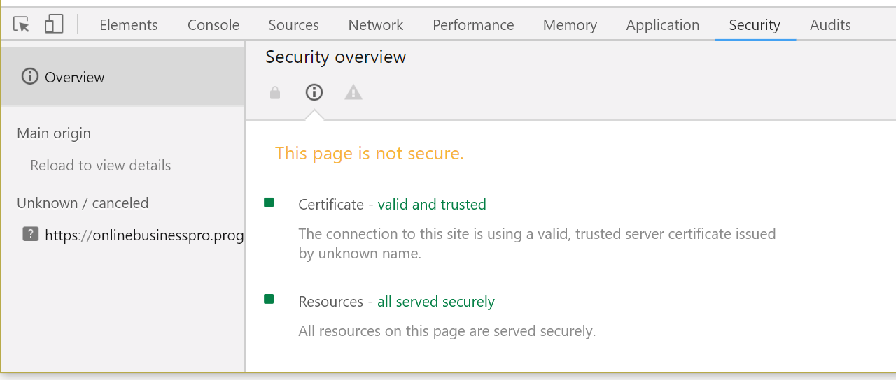 Programount IIS Self Signed Certificate And Chrome